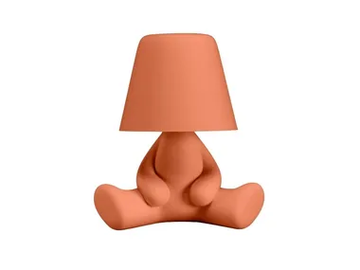 QEEBOO - SWEET BROTHERS_JOE TERRACOTTA - Cordless LED rechargeable polycarbonate table lamp by In Stock - view 2